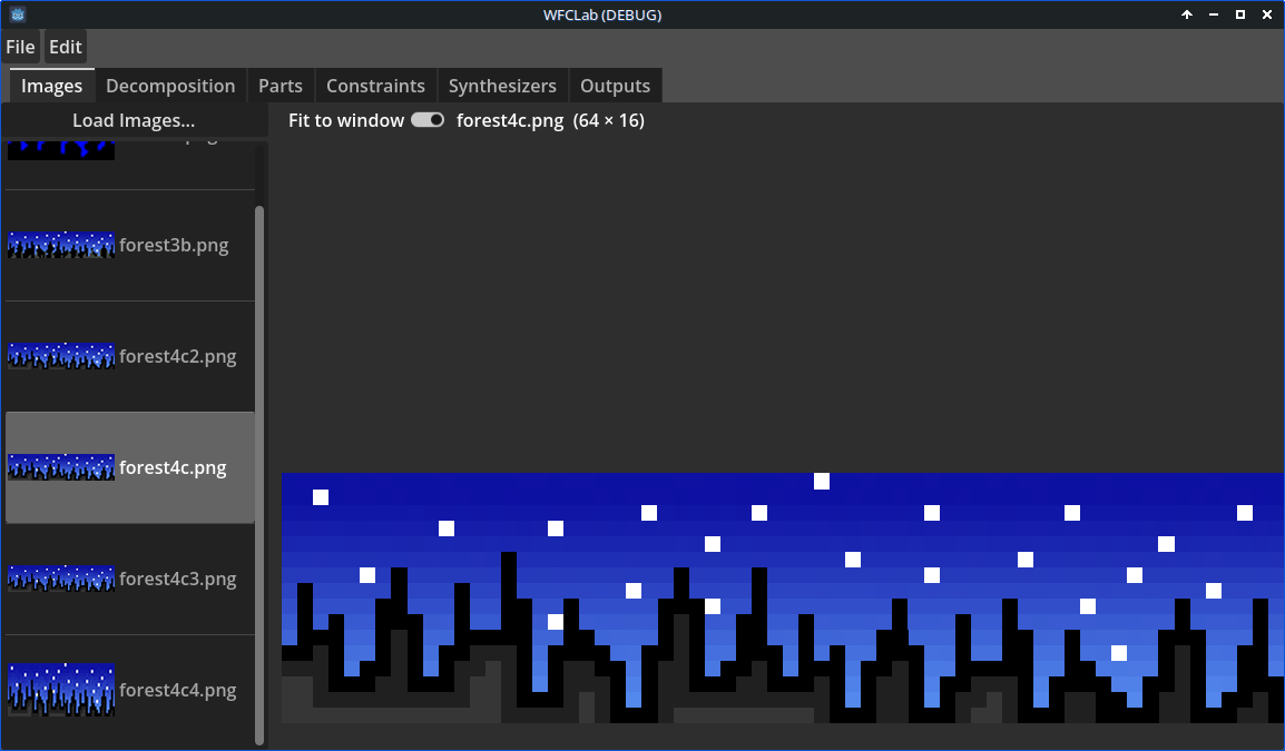 Images tab showing a selected forest sample